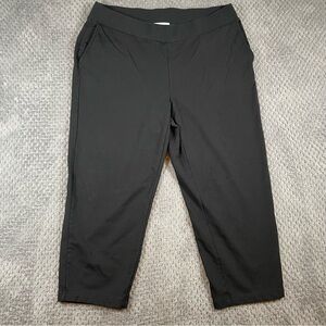 J Jill Purejill Affinity French Terry‎ Slim Crop Pants Women XL Black Casual